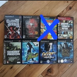 PS2 Game Bundle - lord of the rings, grand theft auto, dance dance revolution...
